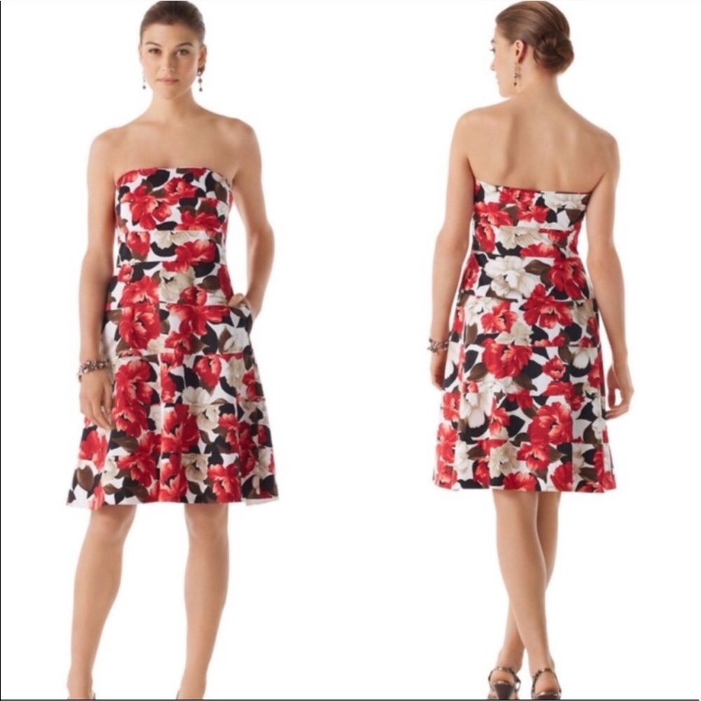 WHBM Floral Sleeveless Dress Sz 4